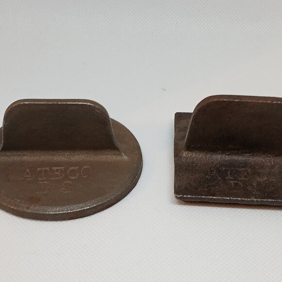 Vintage Antique Pair Ateco Cookie Press Pie Mold Cast Iron Baking Tools - Picture 14 of 14